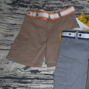 Lee Dungarees Baby Boys 12 or 18 Month Shorts Belt Grey Tan Choice NWT